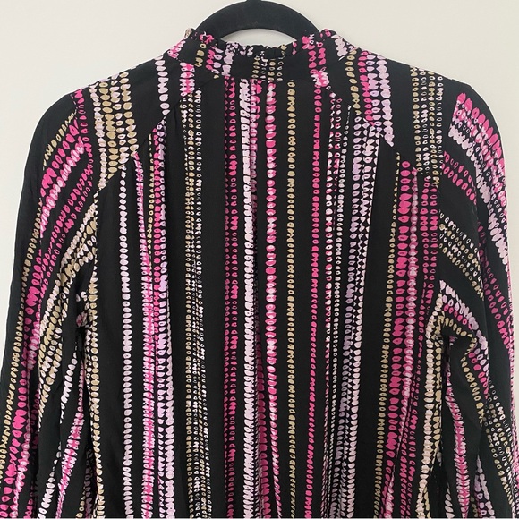 Maeve Anthropologie Colette Peasant Boho Blouse Balloon Sleeve Striped Print - Picture 10 of 16